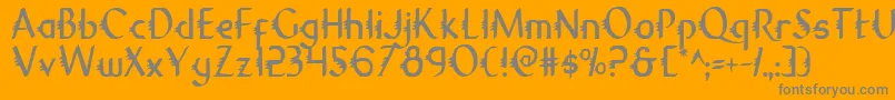 More about Gypsyroadc Font Gypsyroadc Font – Gray Fonts on Orange Background