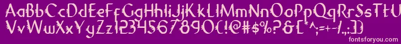 Gypsyroadc Font – Pink Fonts on Purple Background