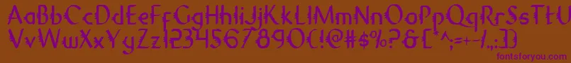 Gypsyroadc Font – Purple Fonts on Brown Background