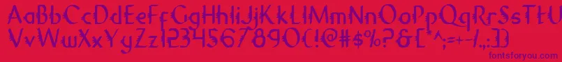 Gypsyroadc Font – Purple Fonts on Red Background