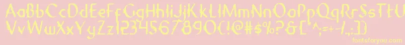 Gypsyroadc Font – Yellow Fonts on Pink Background