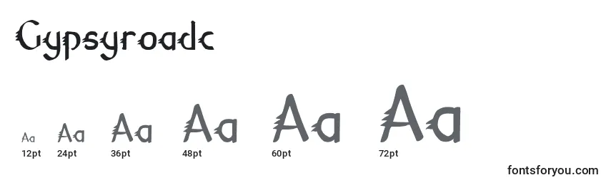 Gypsyroadc Font Sizes