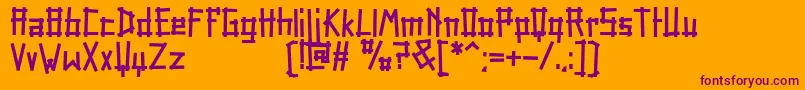 TapeRail Font – Purple Fonts on Orange Background