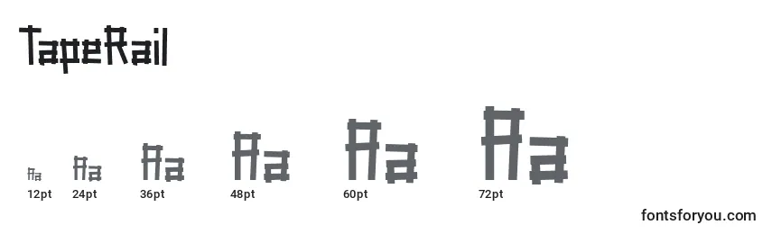 TapeRail Font Sizes
