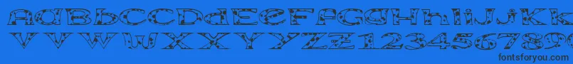 Шрифт Extravac – чёрные шрифты на синем фоне