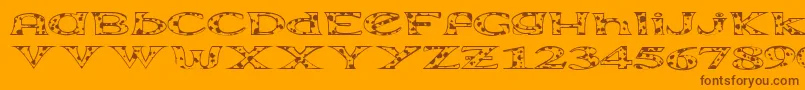 Extravac Font – Brown Fonts on Orange Background