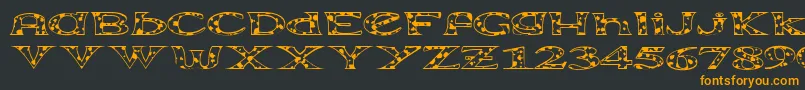 Extravac Font – Orange Fonts on Black Background
