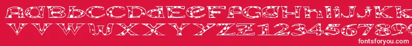 Extravac Font – White Fonts on Red Background