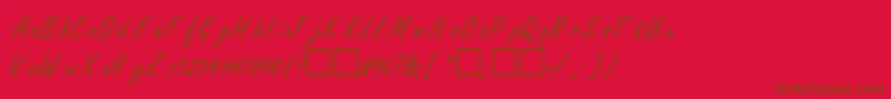 FreestyleRegular Font – Brown Fonts on Red Background