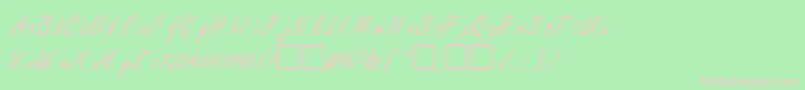 FreestyleRegular Font – Pink Fonts on Green Background