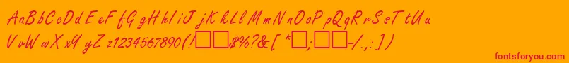 FreestyleRegular Font – Red Fonts on Orange Background