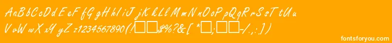 FreestyleRegular Font – White Fonts on Orange Background