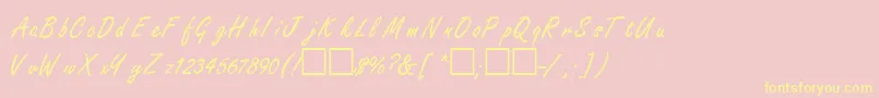 FreestyleRegular Font – Yellow Fonts on Pink Background