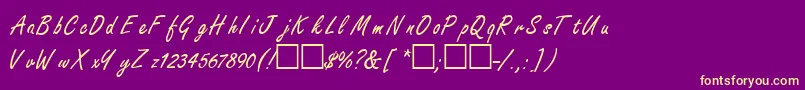 fuente FreestyleRegular – Fuentes Amarillas Sobre Fondo Morado
