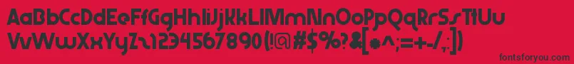 Abraxeousextrathin Font – Black Fonts on Red Background