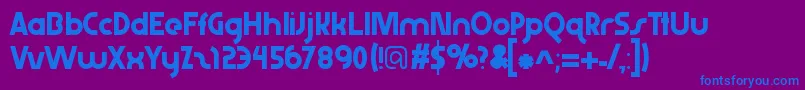 Abraxeousextrathin-Schriftart – Blaue Schriften auf violettem Hintergrund