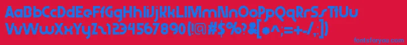 Abraxeousextrathin Font – Blue Fonts on Red Background