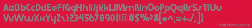 Abraxeousextrathin Font – Gray Fonts on Red Background