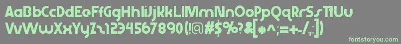 Abraxeousextrathin Font – Green Fonts on Gray Background