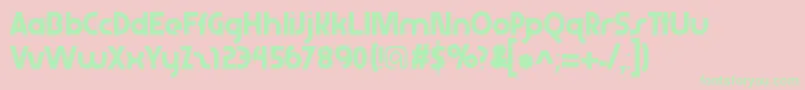 Abraxeousextrathin Font – Green Fonts on Pink Background