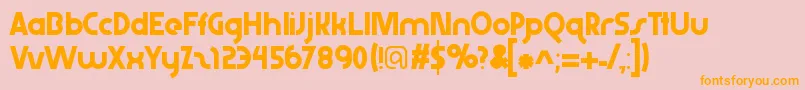 Abraxeousextrathin Font – Orange Fonts on Pink Background