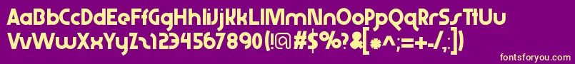 Abraxeousextrathin Font – Yellow Fonts on Purple Background