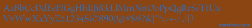 BriosoproMediumdisp Font – Blue Fonts on Brown Background