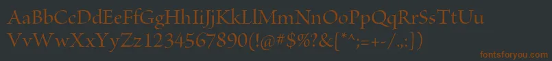 BriosoproMediumdisp Font – Brown Fonts on Black Background