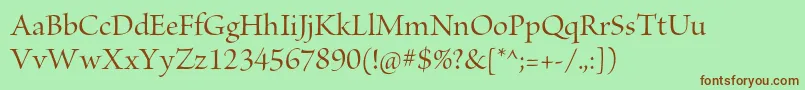 BriosoproMediumdisp Font – Brown Fonts on Green Background