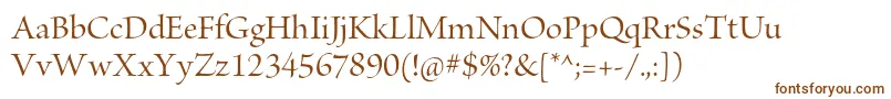 Шрифт BriosoproMediumdisp – коричневые шрифты на белом фоне