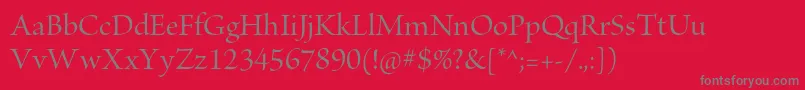 BriosoproMediumdisp Font – Gray Fonts on Red Background