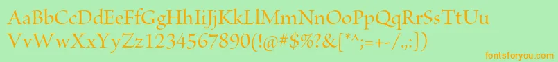 BriosoproMediumdisp Font – Orange Fonts on Green Background