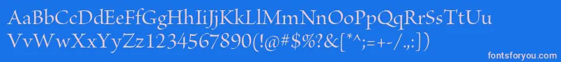 BriosoproMediumdisp Font – Pink Fonts on Blue Background