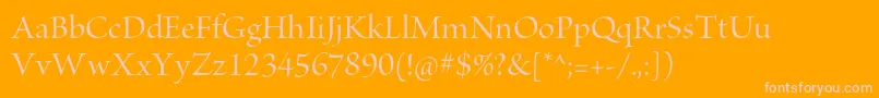 BriosoproMediumdisp Font – Pink Fonts on Orange Background
