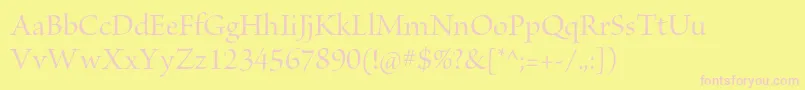 BriosoproMediumdisp Font – Pink Fonts on Yellow Background
