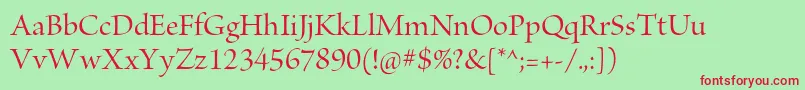 BriosoproMediumdisp Font – Red Fonts on Green Background