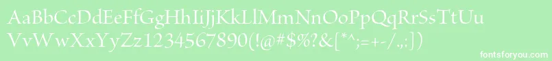 フォントBriosoproMediumdisp – 緑の背景に白い文字
