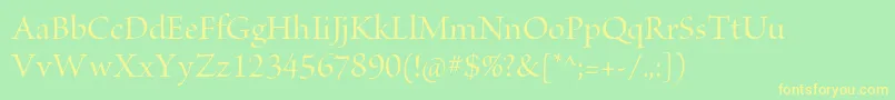 BriosoproMediumdisp Font – Yellow Fonts on Green Background