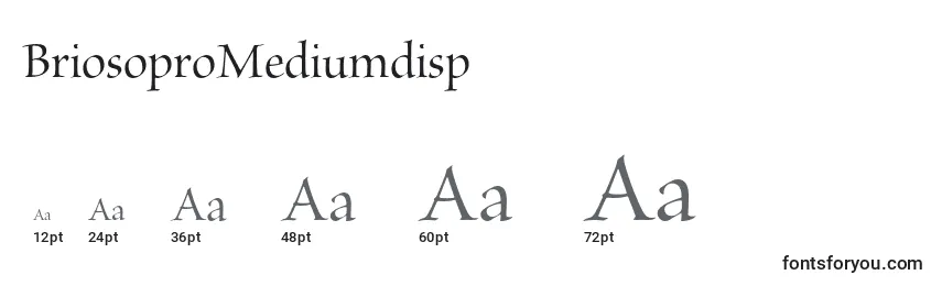 Размеры шрифта BriosoproMediumdisp