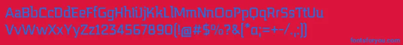 MidnightKernboyRegular Font – Blue Fonts on Red Background