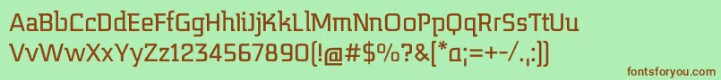 MidnightKernboyRegular Font – Brown Fonts on Green Background