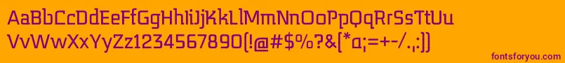 Шрифт MidnightKernboyRegular – фиолетовые шрифты на оранжевом фоне