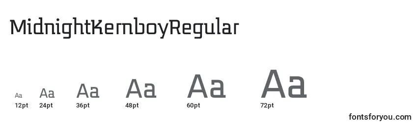 MidnightKernboyRegular Font Sizes