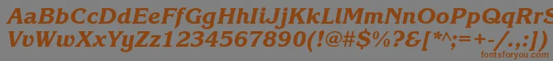 KorinnablackattItalic Font – Brown Fonts on Gray Background