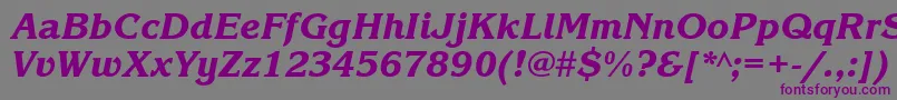 KorinnablackattItalic Font – Purple Fonts on Gray Background