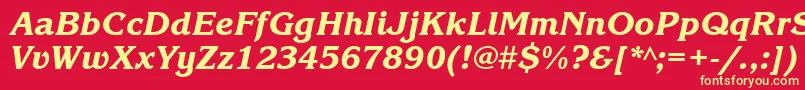 KorinnablackattItalic Font – Yellow Fonts on Red Background