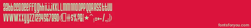 Dsanarchyc Font – Green Fonts on Red Background