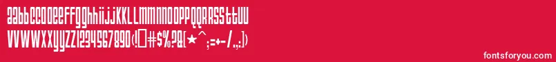 Dsanarchyc Font – White Fonts on Red Background