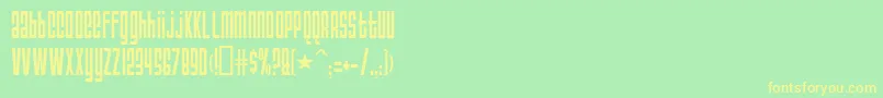 Dsanarchyc Font – Yellow Fonts on Green Background