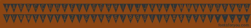 BunTing Font – Black Fonts on Brown Background